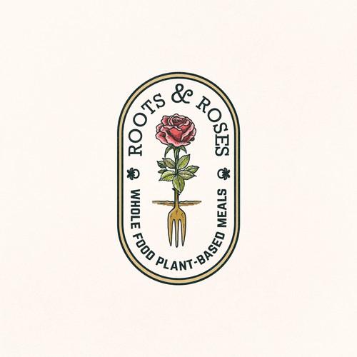 ROOTS & ROSES logo design