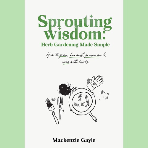 illustrated simple gardening book cover 