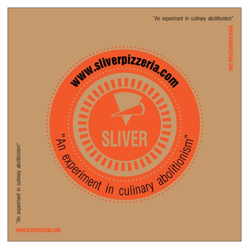 Create a winning pizza box design for Sliver Pizzeria!