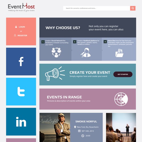 New website design wanted for EventMost