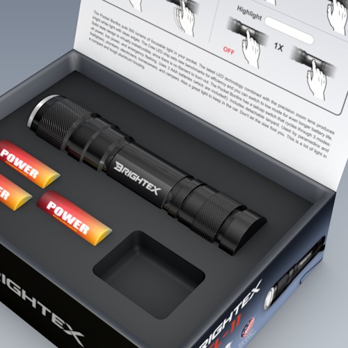 Product Packaging for a New Flashlight Brand