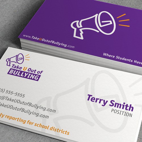 New logo and business card wanted for Take U Out Of Bullying