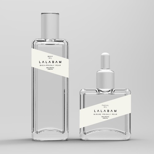 Luxury oils with trendy and minimalistic labels