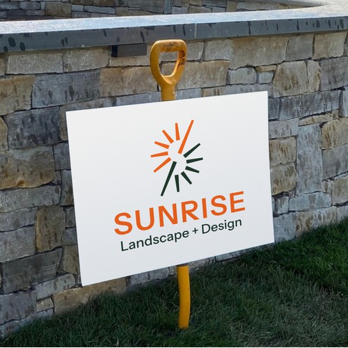 sunrise landscape logo design