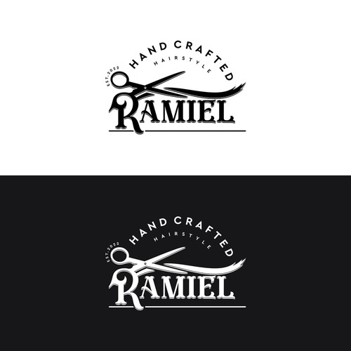 A stylish barbershop logo design