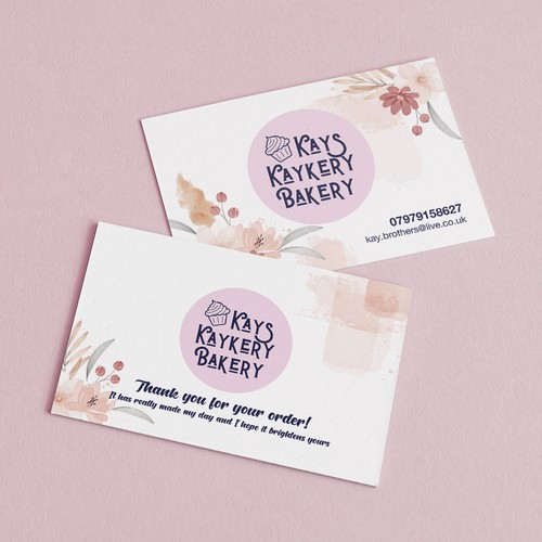 Kays Kaykery Bakery Business Card Design