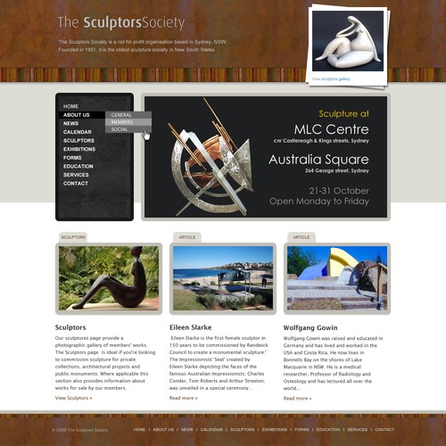 Sculptors Society website