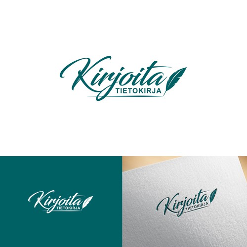 Signature logo concept for KIRJOITA TIETOKIRJA!