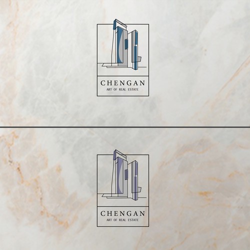 Minimalistic logo for CHENGAN Real Estate