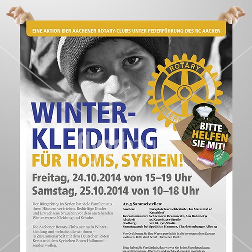 Erstellt ein starkes Poster für ein wunderbares Hilfsprojekt für Menschen in Syrien