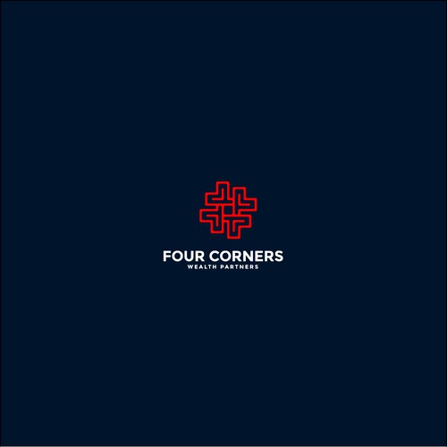 four corner modern logo