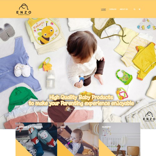 Banner for Baby Products website