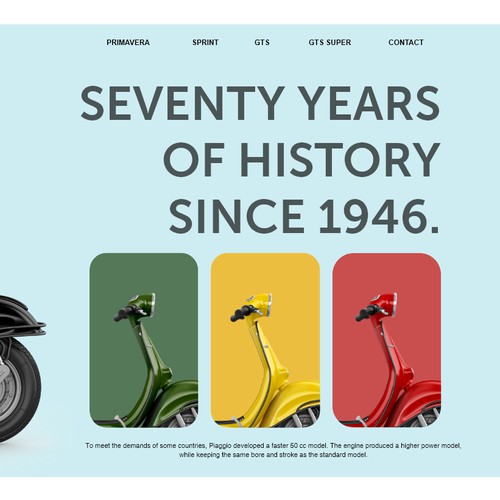 Vespa landing page