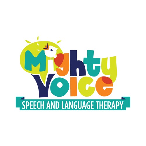 Colorful speech therapy logo