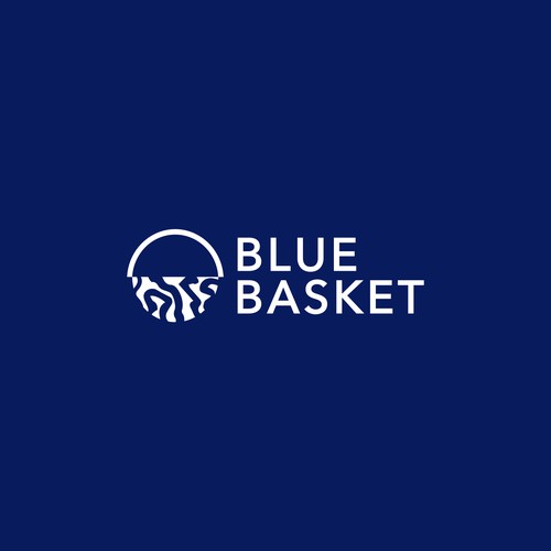 Minimal and clean logo design for Blue Basket