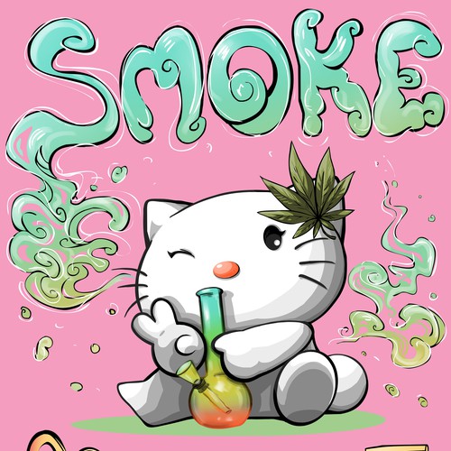Girls shirt - smoke hello kitty!