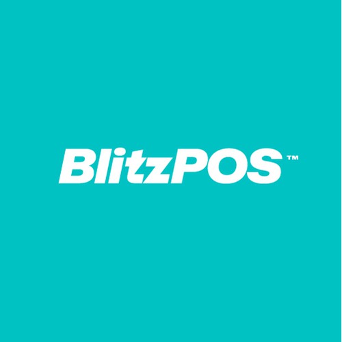 Bold Wordmark Design for BlitzPOS, a Point of Sale for Restaurant and Retail Businesses