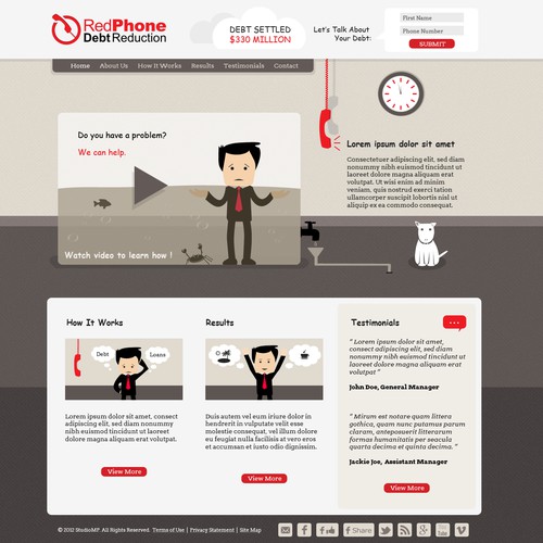 Help RedPhoneDebtReduction.com with a new website design