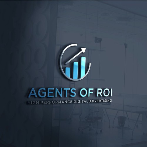 Flat logo for a digital ad agency