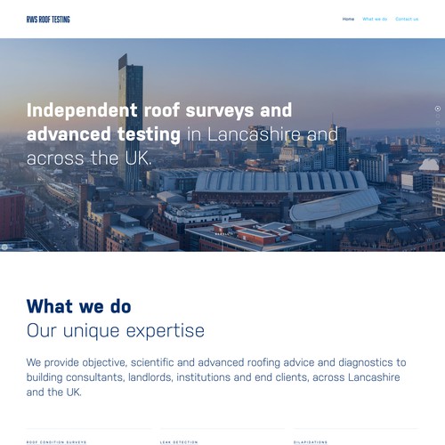 A refined website for a modern roofing expert