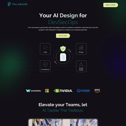 Design a high-tech website that inspires trust and reflects leadership in Agentic AI