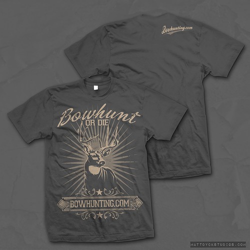 Vintage style T-shirt for Hunting website