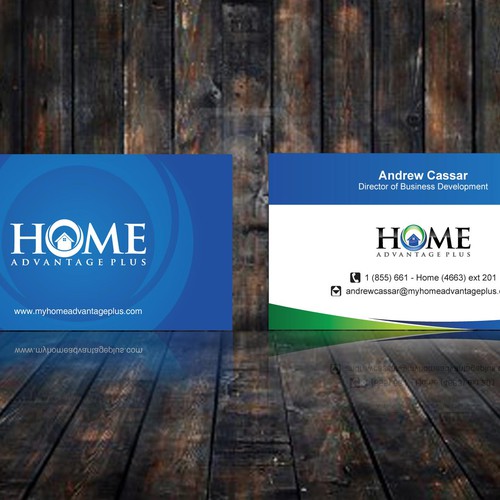 Home Advantage Plus New Business Card