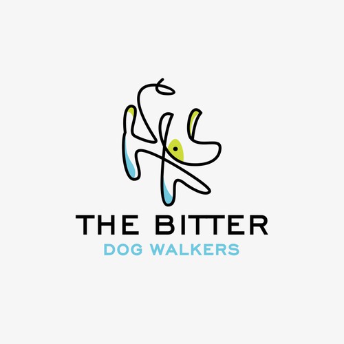 Simple youthful logo for dog walkers