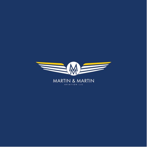 Bold, minimalist logo for a small aviation company.