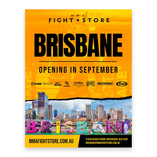 Brisbane New MMA Fight Store Flyer