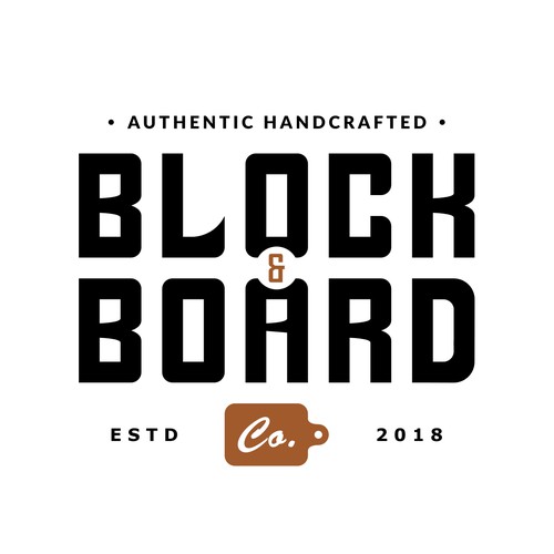 Logo for handcrafted butcher block cutting boards
