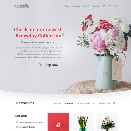 OpenBlooms - Floral Delivery Website