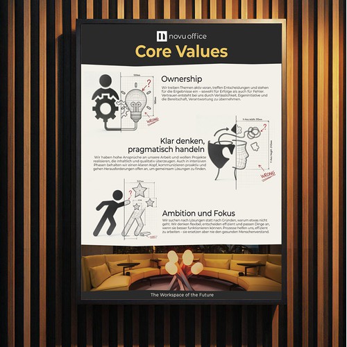 Core Values poster for Interior design company