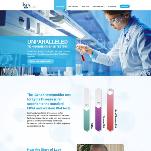 Home Page Design for Medical Company