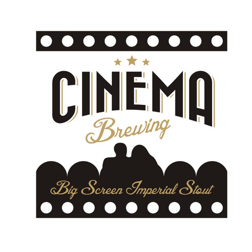 Create a logo for a brewery in a movie theater.