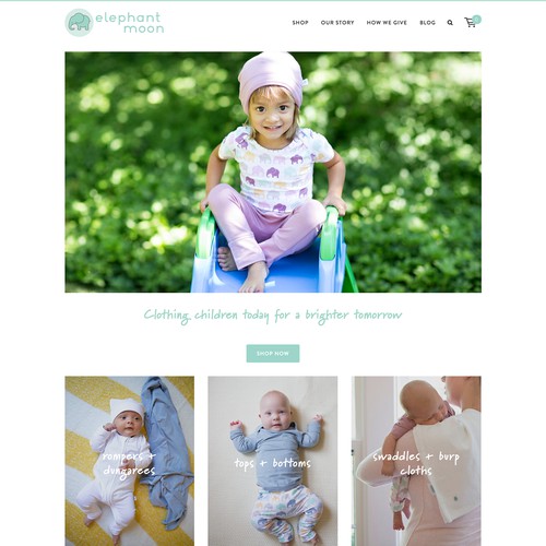Squarespace e-commerce website for apparel company