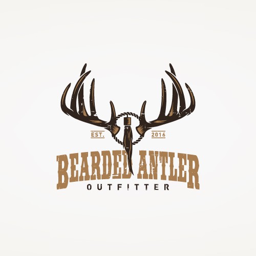 Vintage Antler Logo for an Outfitter Company