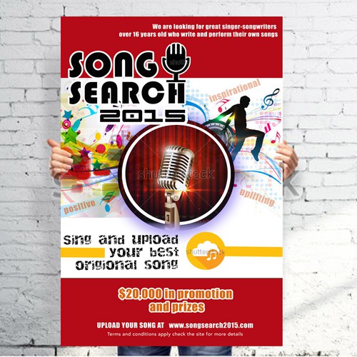 Create an Exciting Eye-Catching Poster for Song Search 2015