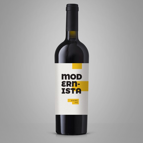 Modernista - Malbec Wine Label