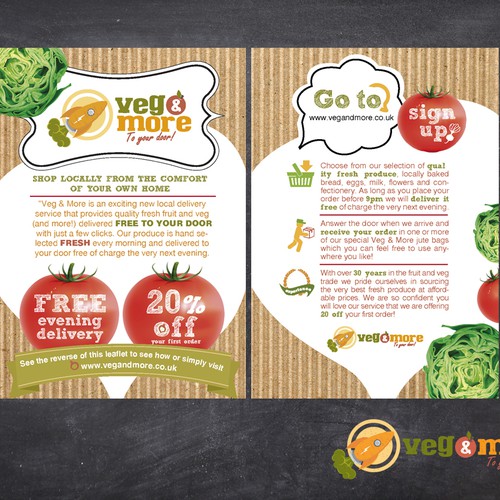 Veg & More needs an eye catching leaflet design!