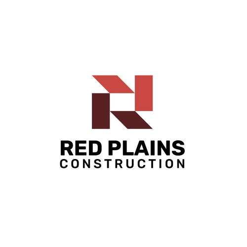 Letter R Construction Logo