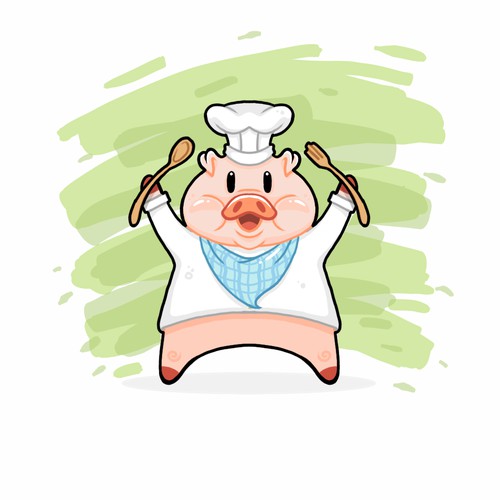 Mascot - piggy chef