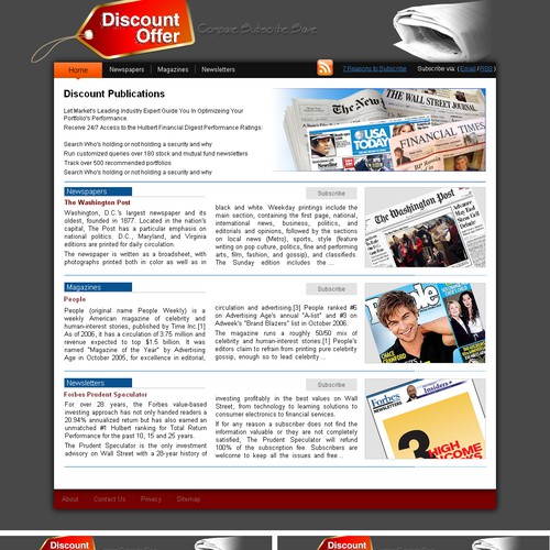 Wordpress Newspaper/Magazine Subscription Site 