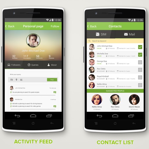 Social, Modern and Cool Android App that helps you search