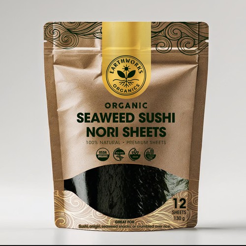 Packaging - Organic seaweed sushi nori sheets