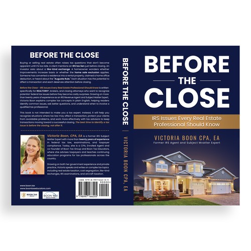 Professional Book Cover for a Former IRS Expert's Guide for Real Estate Professionals