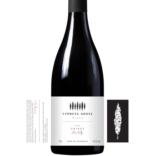 Cypress Grove - Shiraz - Wine Label Design