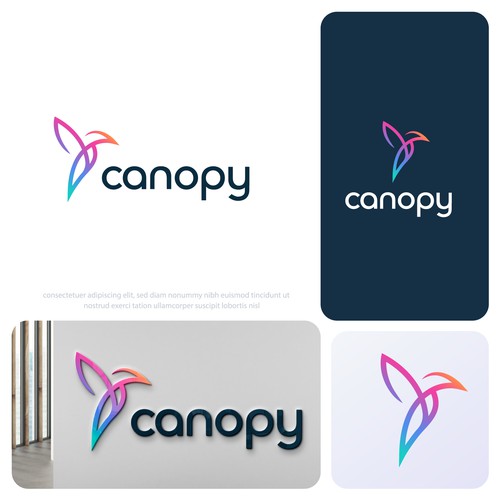 Canopy - Modern Hummingbird logo