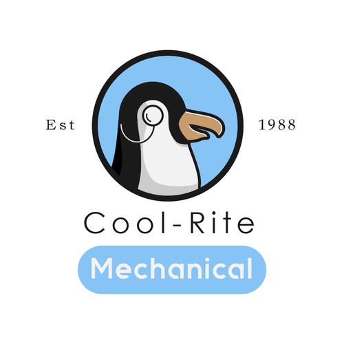 Illustrative-style Logo for Cool Rite Mechanical, Inc.