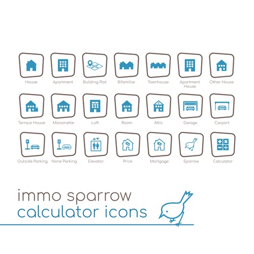 Icon Design for Immo Sparrow's Real Estate Calculator